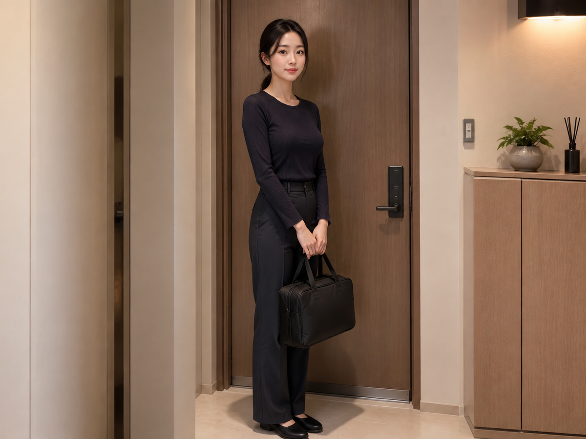 서울 상암 방문 홈케어 일정을 준비하는 젊은 성인 한국 여성 관리사